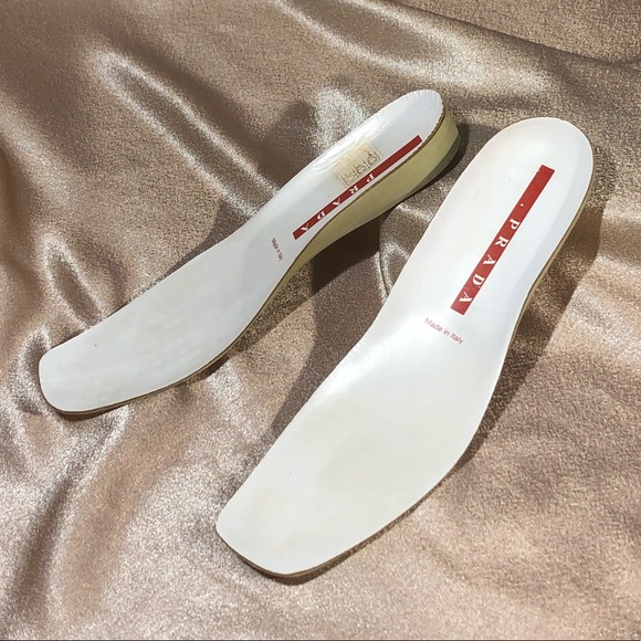 PRADA leather women sneakers shoes blue white 9 - Picture 3 of 15